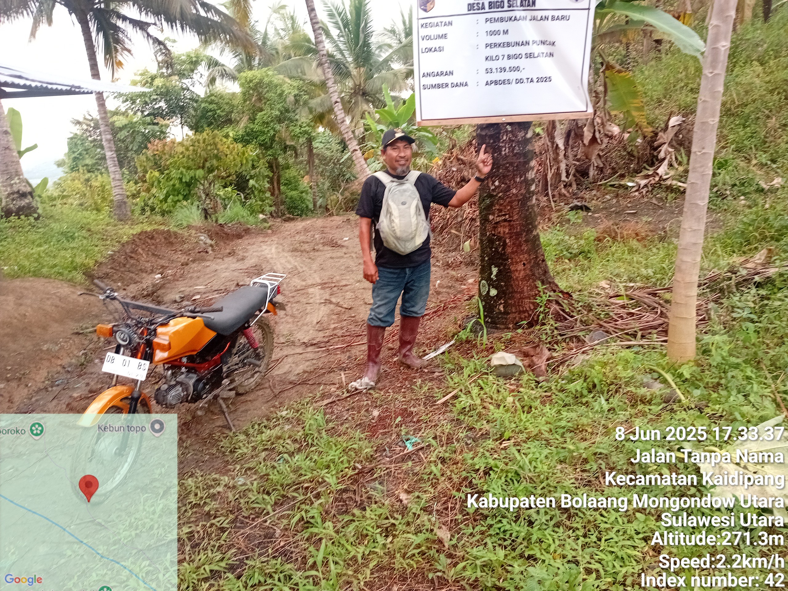 Pembuatan akses jalan perkebunan 